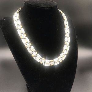 Gold and Silver Toned short chain necklace